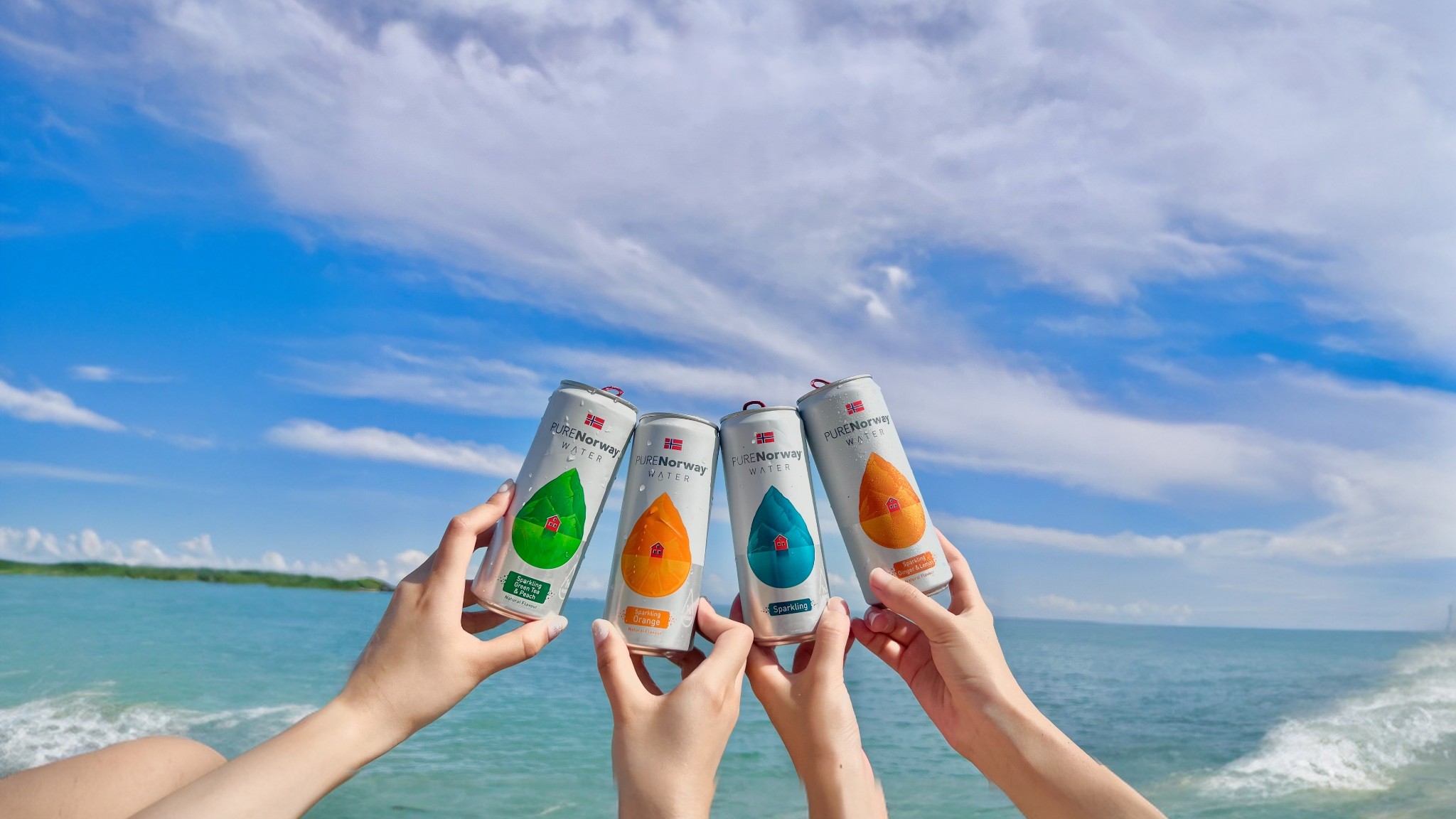 People enjoying Pure Norway water